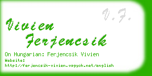 vivien ferjencsik business card